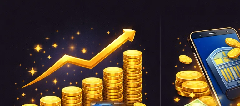 Tillvaxtdiagram och statistik för casinospelande